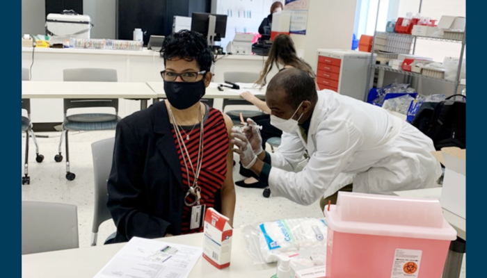 First Employee Vaccination Clinic Held at Perry Health Sciences Campus