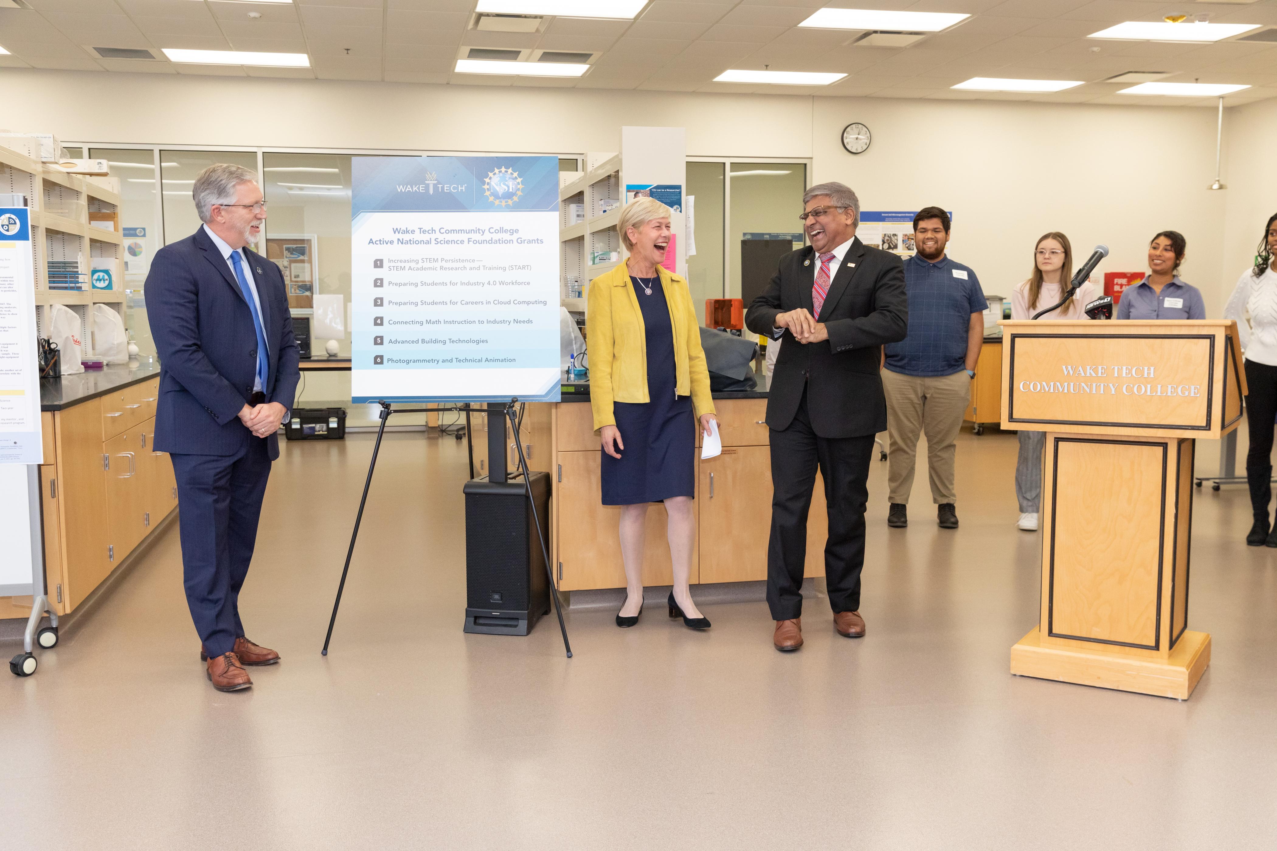 U.S. Rep. Ross and NSF Director Panchanathan Highlight Vital Grants at Wake Tech   
