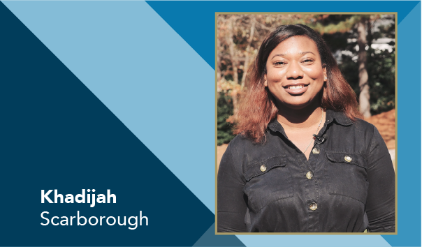 Khadijah Scarborough, graduate and recipient of the 2023 Dallas Herring Achievement Award 