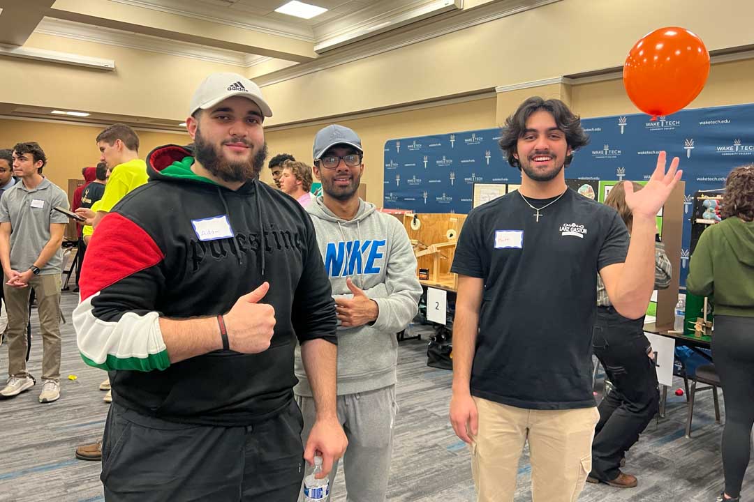Wake Tech engineering students test their machine-building creativity at the Rube Goldberg Competition.