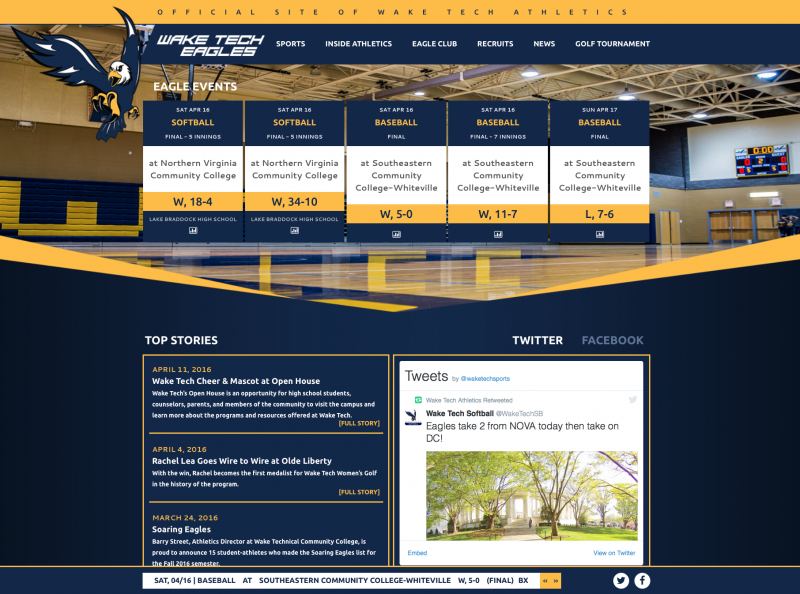 Wake Tech Athletics Debuts New Website