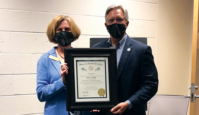 Sharon Welker Receives Order of the Long Leaf Pine