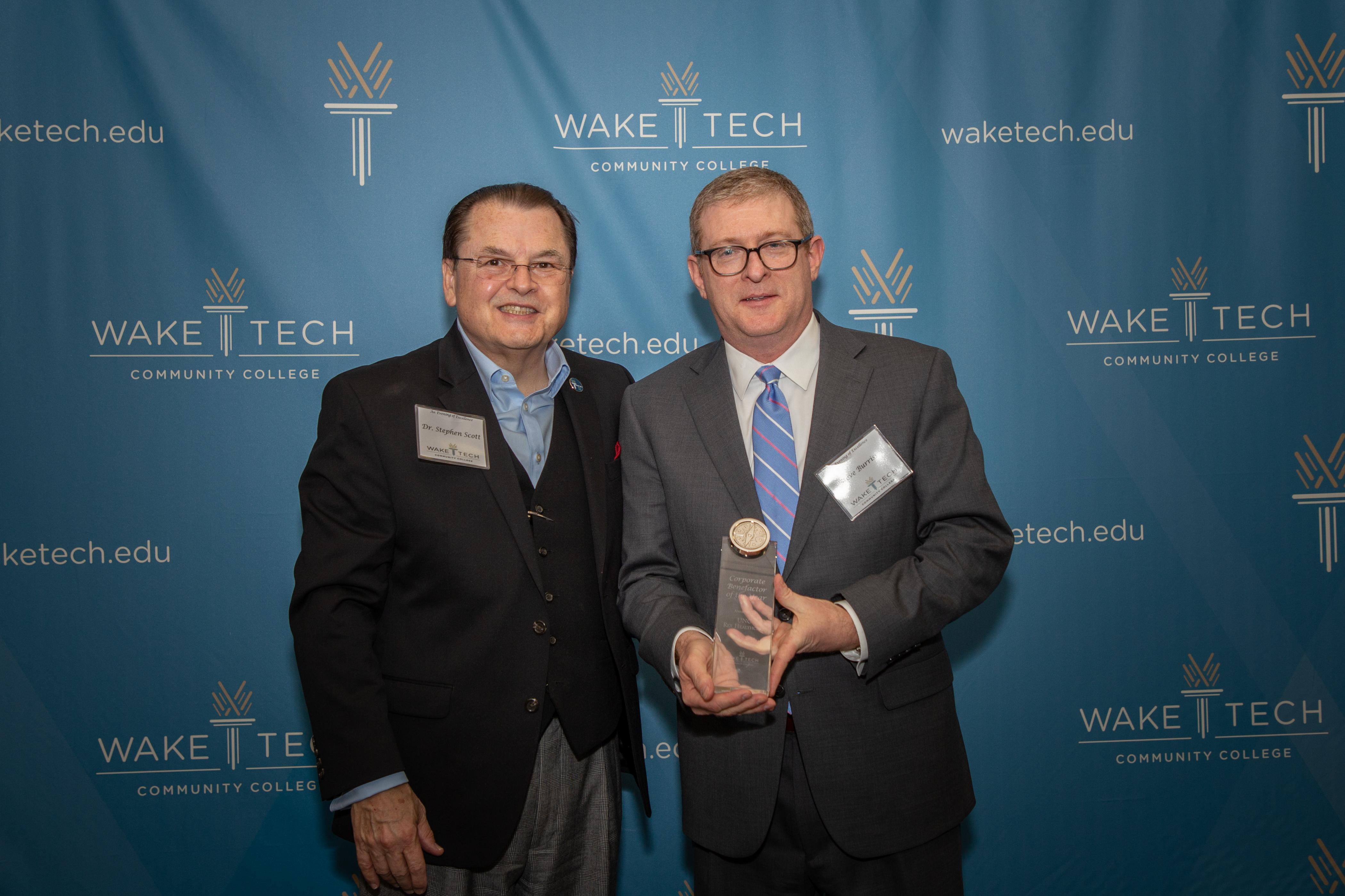 Steve Burriss, UNC REX Healthcare, Benefactor of the Year 