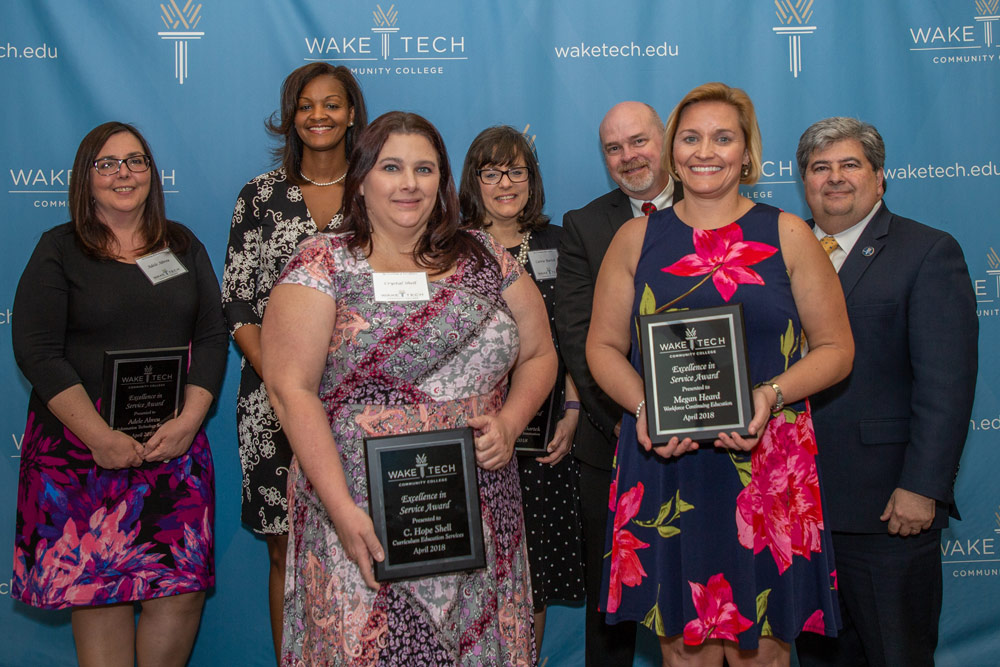 Wake Tech 2018 Staff Excellence Winners