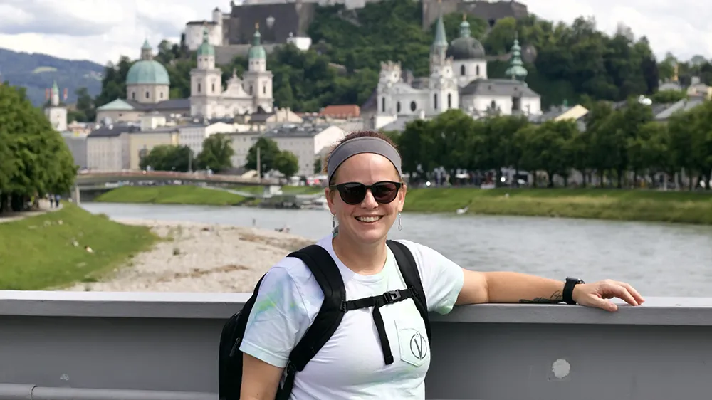 A Wake Tech student enjoys a 2024 Study Abroad trip to Salzburg, Austria.
