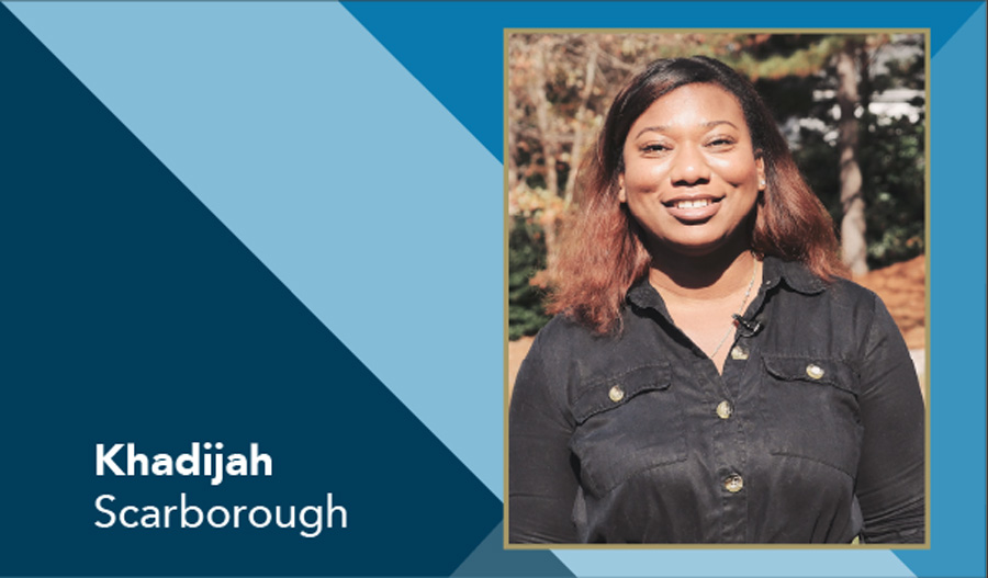 Khadijah Scarborough, graduate and recipient of the 2023 Dallas Herring Achievement Award