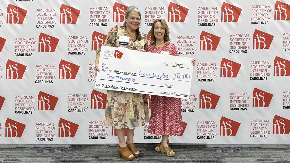 Cheryl Ellington, a second-year Interior Design student, won first place in the Otto Zenke Student Design Competition.