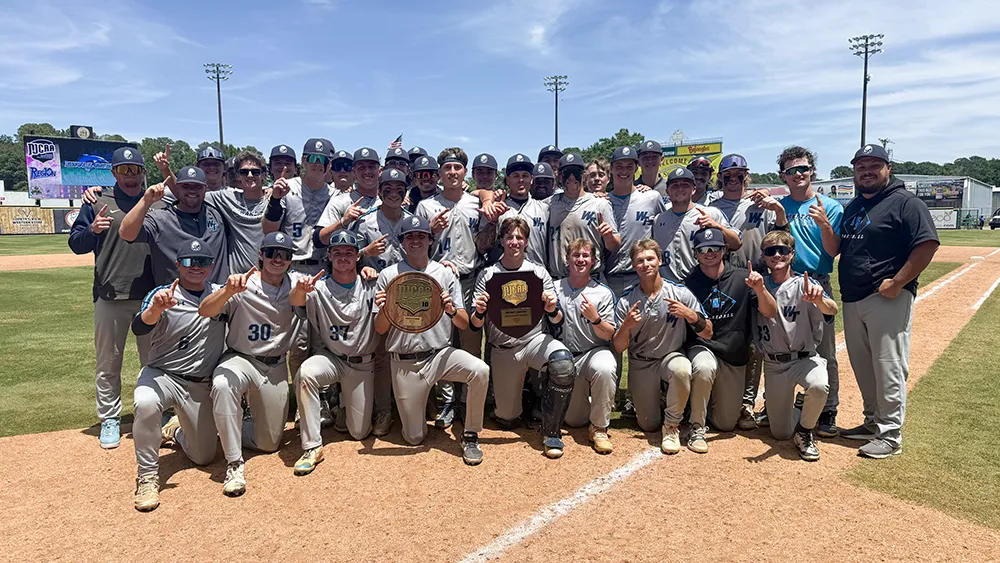 Wake Tech baseball players pose for a team photo