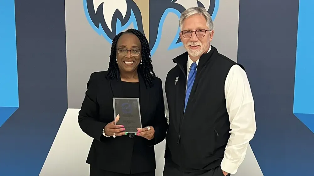 Wake Tech Vice Chair Dr. Saundra Williams with President Dr. Scott Ralls