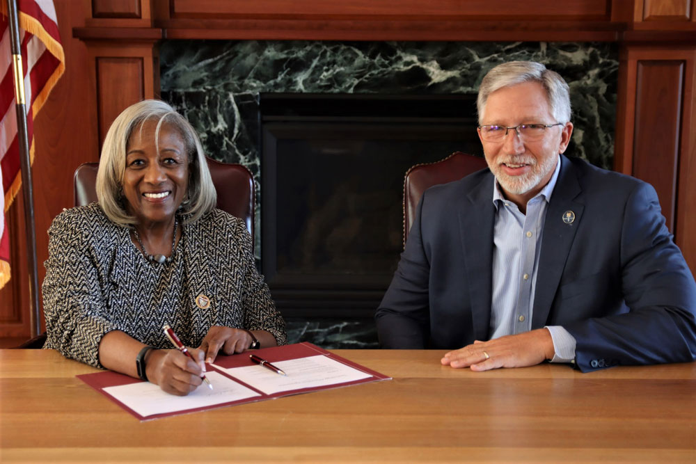 Dr. Paulette Dillard, Shaw University President & Dr. Scott Ralls, Wake Tech President