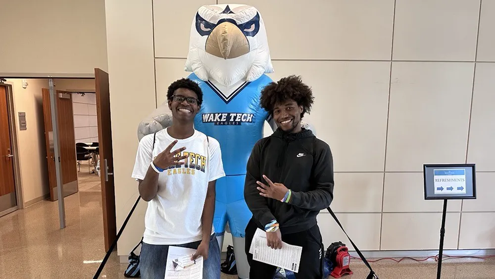 Prospective Wake Tech students attend the 2025 Spring Open House.