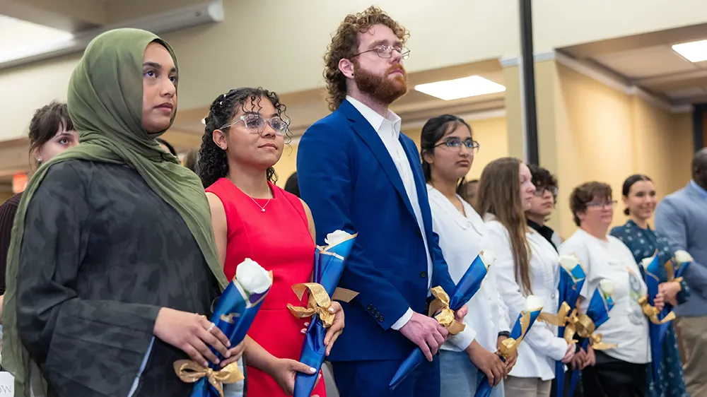 Thirty-five Wake Tech students were inducted into the college's chapter of the Phi Theta Kappa honor society.