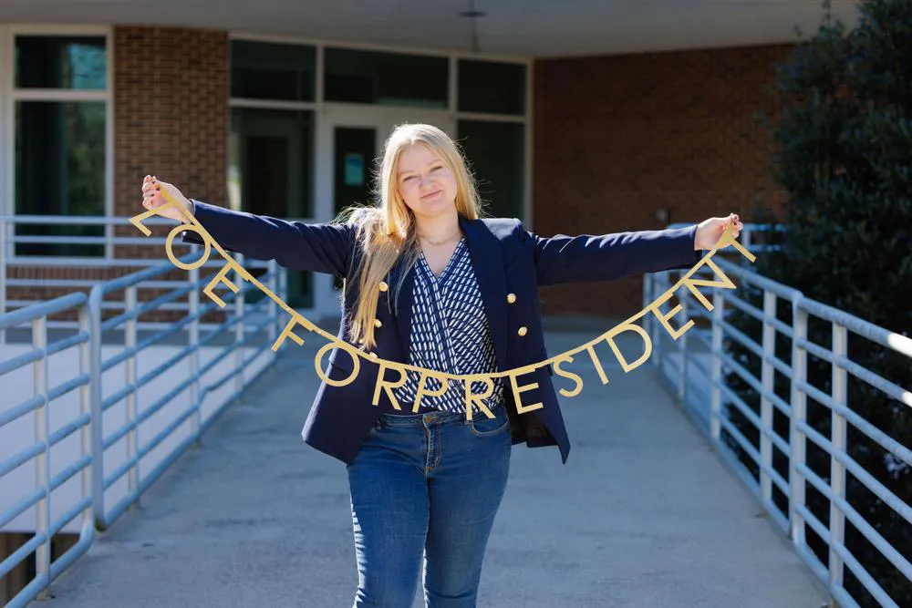 Wake Tech student Zoe Horne campaigns for Phi Theta Kappa international president