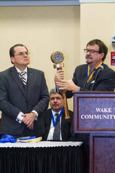 Wake Tech President Receives Ceremonial Mace