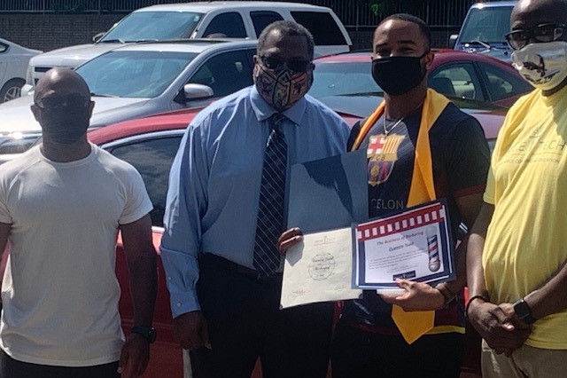 Wake Tech Hosts Curbside Graduation Celebration for Future Barbers