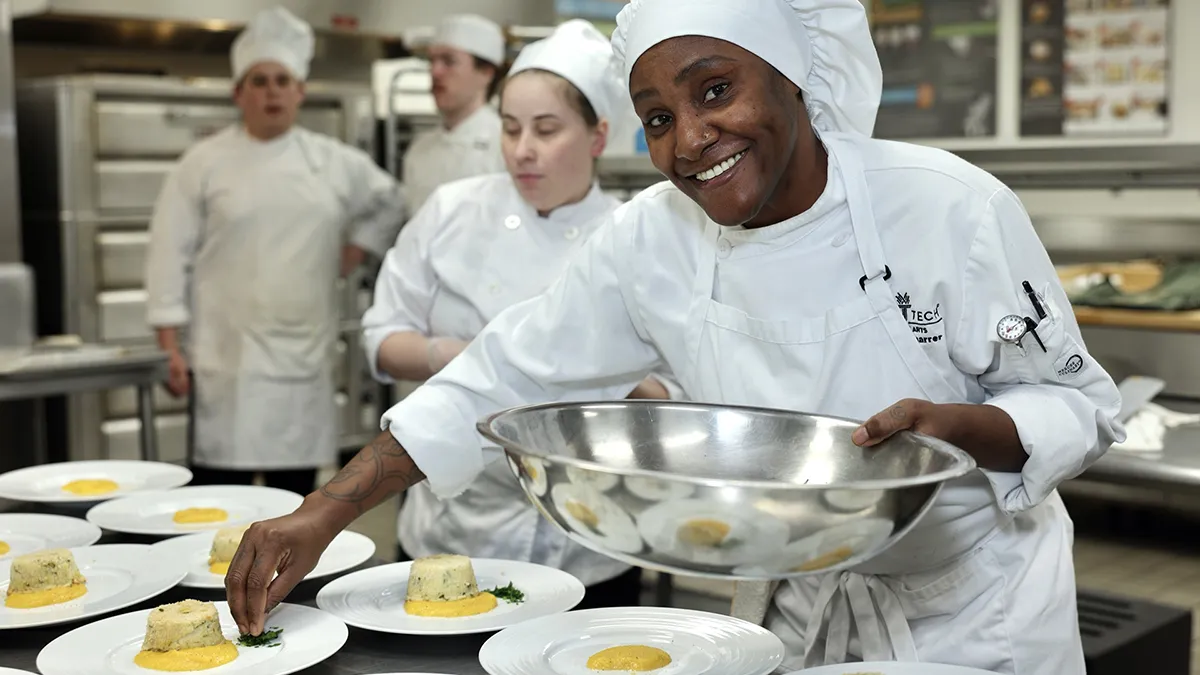Culinary Arts students prepare a gourmet meal to raise funds for a Study Abroad trip to Italy.