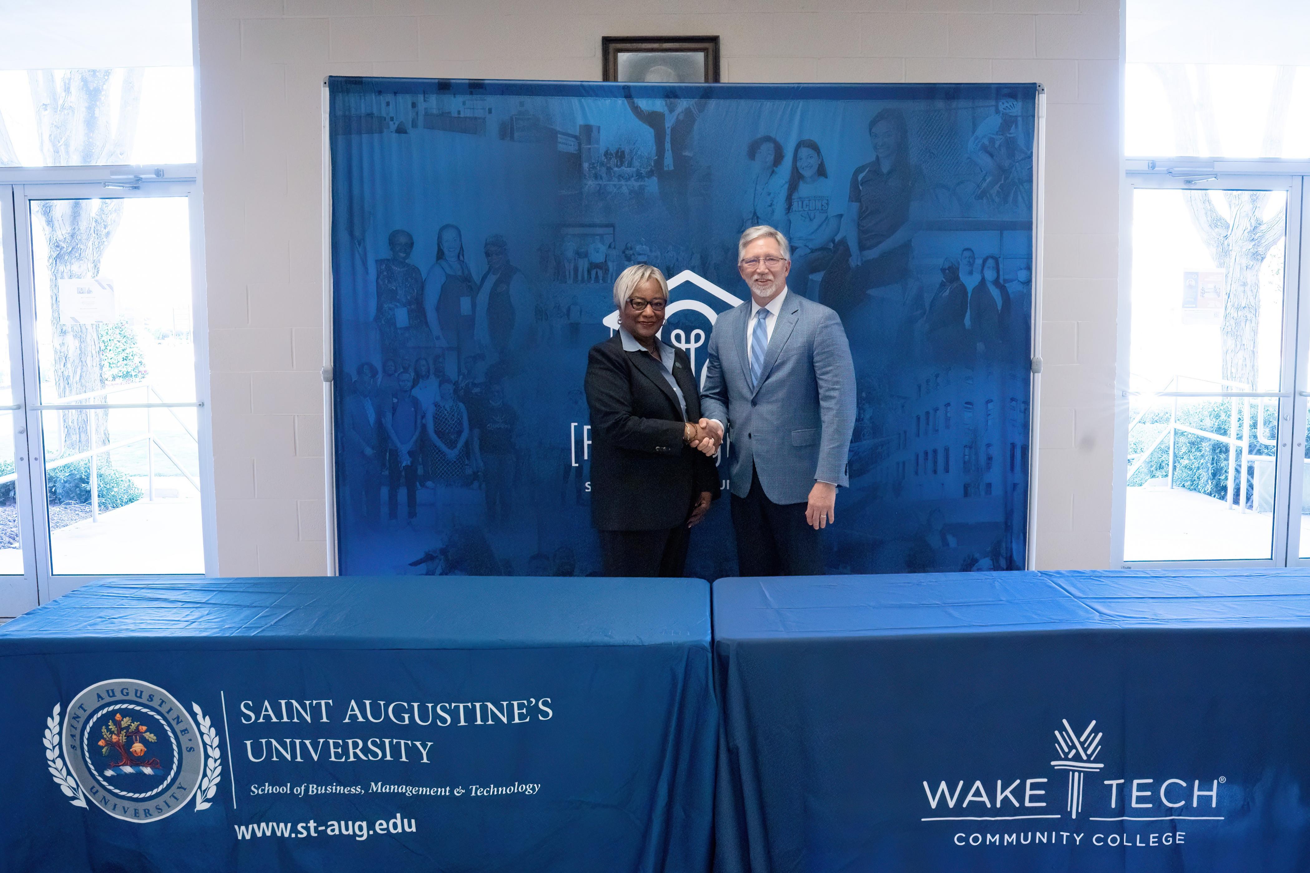 Dr. Christine Johnson McPhail, Saint Augustine’s University President & Dr. Scott Ralls, Wake Tech President