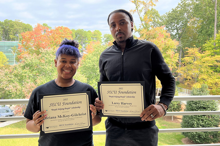 Briana McKoy-Gilchrist & Larry Harvey won SECU scholarships