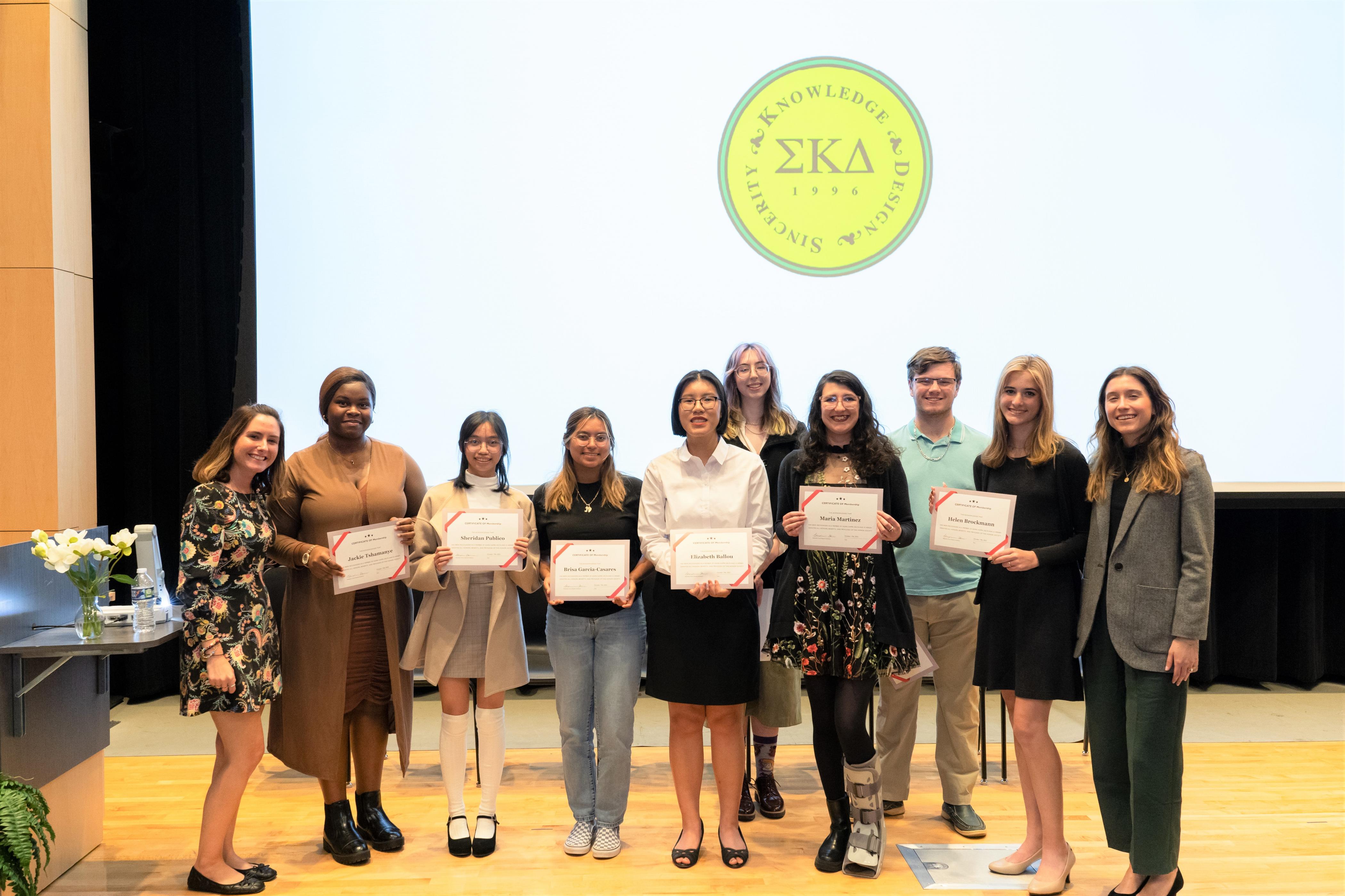 College Celebrates Newest Honor Society