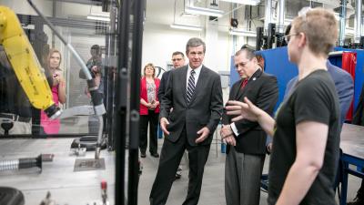 NC Governor Highlights Workforce Training at Northern Wake Campus