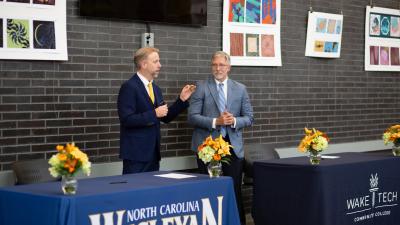 This partnership allows Wake Tech employees to receive exclusive tuition rates to attend NCWU.