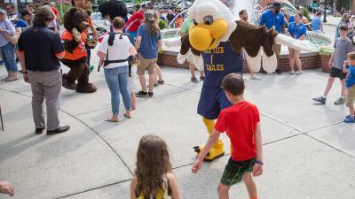 Talon joined mascots from across the state in celebrating Wool E. Bull’s birthday.