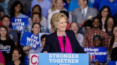 Hillary Clinton Visits Wake Tech