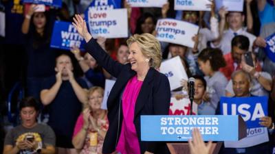 Hillary Clinton Visits Wake Tech