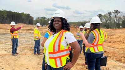 Students Learn about Career Opportunities in Road Construction