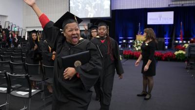Nearly 800 students turned their tassels today during two graduation ceremonies at Wake Tech’s Northern Wake Campus.