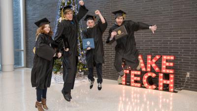 Nearly 800 students turned their tassels today during two graduation ceremonies at Wake Tech’s Northern Wake Campus.