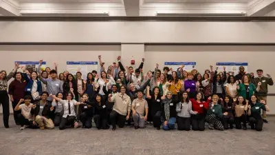 Mentor Melida Gibbs with intern Emma Allred, research: "Comparing Aquatic Biodiversity and Water Quality in Urban Retention Ponds and Natural Creeks"