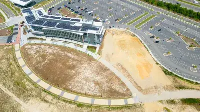 Dr. Scott Ralls, Wake Tech President, speaks at the groundbreaking ceremony for the Advanced Technology Center at Wake Tech East.