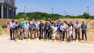 Dr. Scott Ralls, Wake Tech President, speaks at the groundbreaking ceremony for the Advanced Technology Center at Wake Tech East.