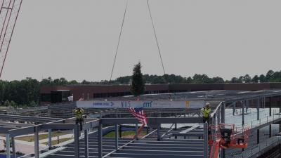 Wake Tech Holds Virtual Topping-Out Ceremony for New Building on RTP Campus 