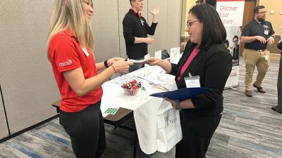 Biotech Students Connect with Employers at Career Fair