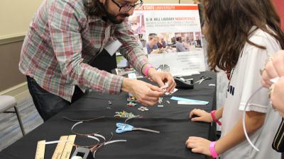 The Maker Faire brought creative people together to showcase and share their projects.