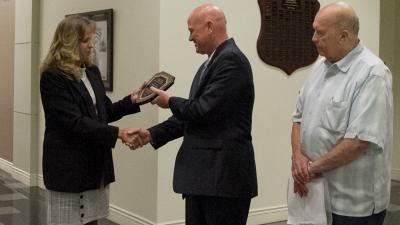 Judge Paul Gessner Inducted into Wall of Fame at Wake Tech