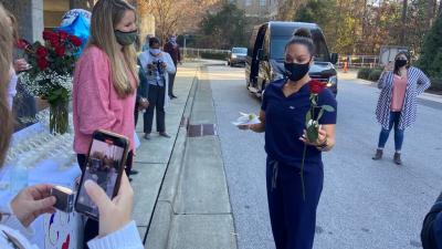 Wake Tech Hosts Curbside Pinning Ceremony for Nursing Graduates 