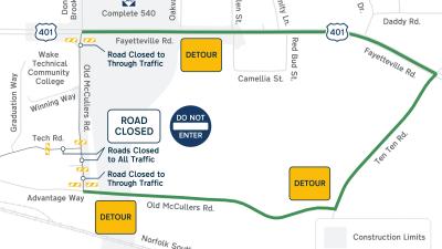 Road Closure to Impact Wake Tech’s Southern Wake Campus