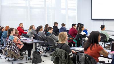 First Day of Spring Semester, classroom at Scott Northern Wake Campus 