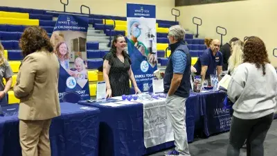 Wake Tech staff prepare to meet prospective students and others at the annual Fall Open House.