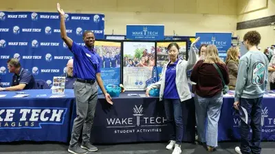 Wake Tech staff prepare to meet prospective students and others at the annual Fall Open House.