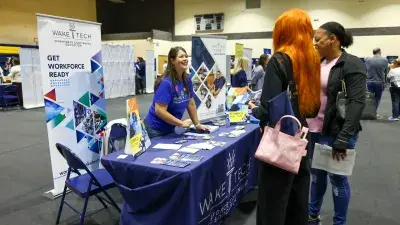 Wake Tech staff prepare to meet prospective students and others at the annual Fall Open House.