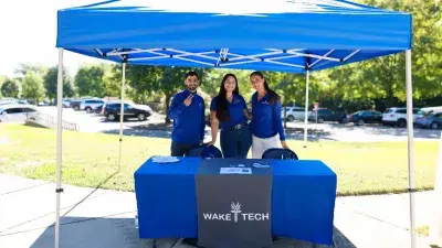Wake Tech staff prepare to meet prospective students and others at the annual Fall Open House.