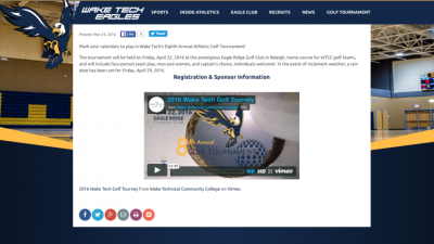 Wake Tech Athletics Debuts New Website Wake Technical Community