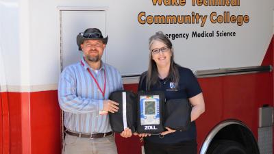 Seth Blanchard Clinical Engineering WakeMed Health Hospitals and Dr. Ginny Renkiewicz Wake Tech EMS Dept. Head