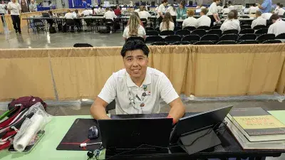 Jimmy Chavez-Perez competes at the SkillsUSA National Leadership & Skills Conference.