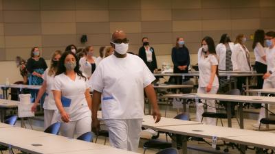 Wake Tech Holds In-Person Nursing Pinning Ceremony