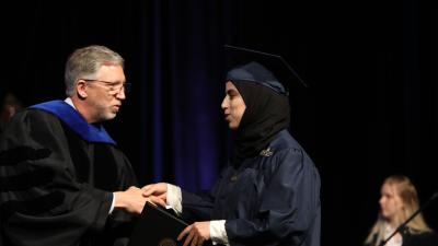 “Graduates, you and I share something in common today,” Wake Tech President Scott Ralls told the crowd. “This is our first time participating in a Wake Tech graduation.”